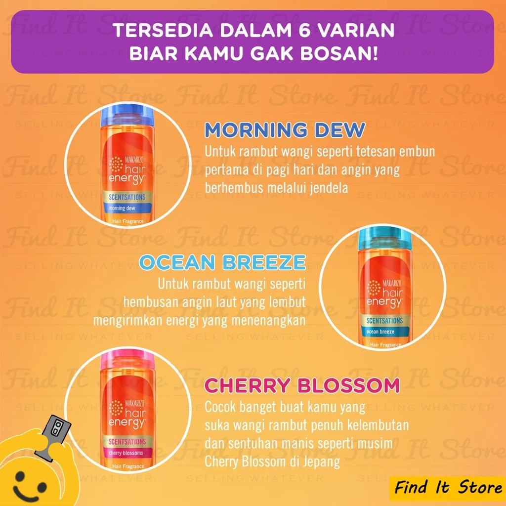 makarizo hair energy scentsations hair fragrance 30ml and 100ml/parfum rambut makarizo hair energy scentsations hair fragrance 30ml and 100ml/parfum rambut