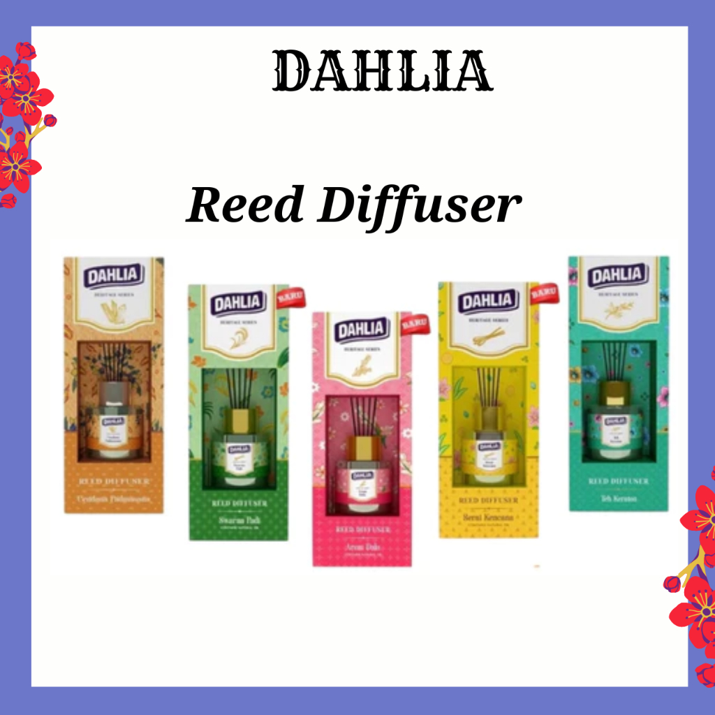 dahlia reed diffuser 30ml/pengharum ruangan aromaterapi dahlia reed diffuser 30ml/pengharum ruangan aromaterapi