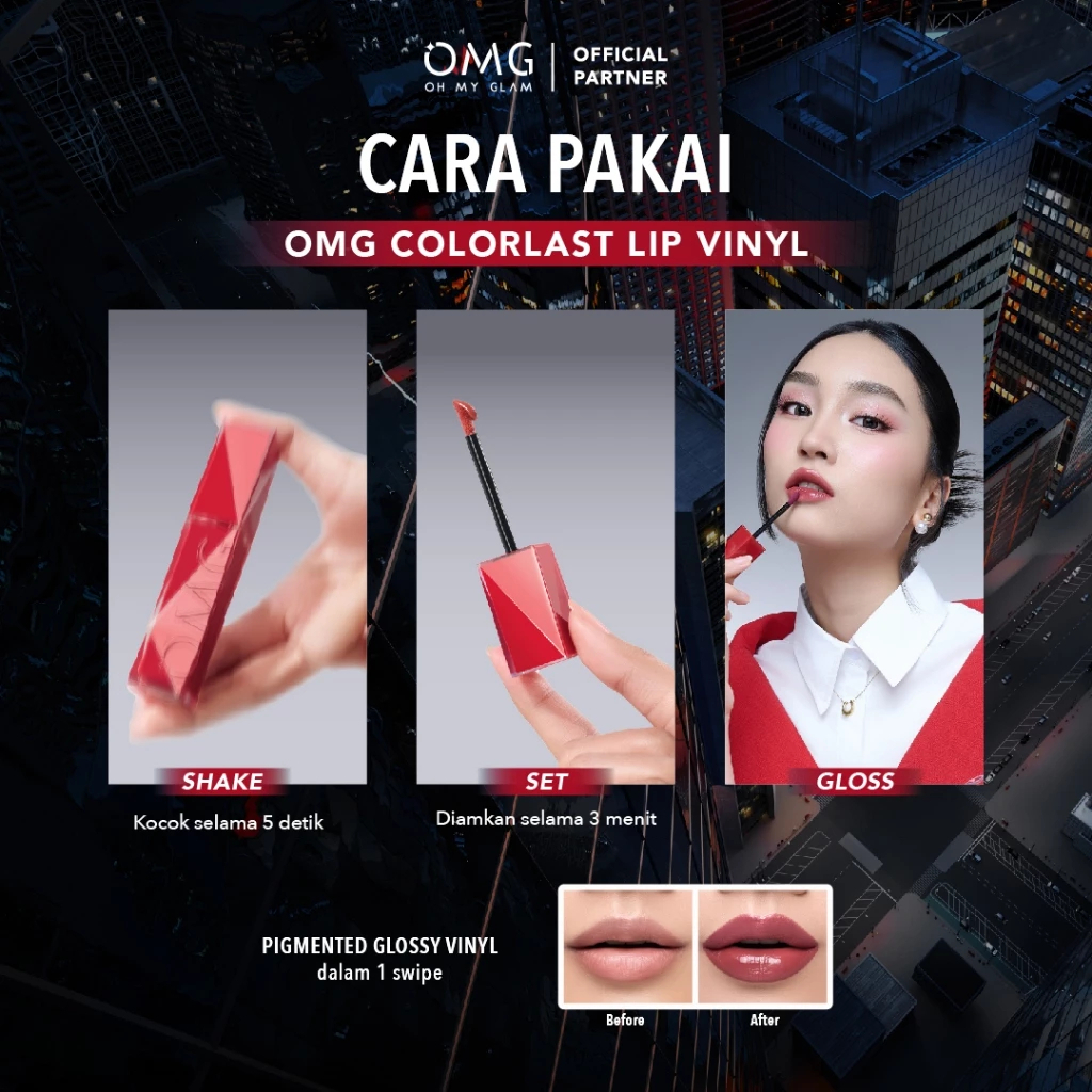 omg oh my glam colorlast lip vinyl 2.5gr/lip gloss/lip tint/lipstick omg oh my glam colorlast lip vinyl 2.5gr/lip gloss/lip tint/lipstick