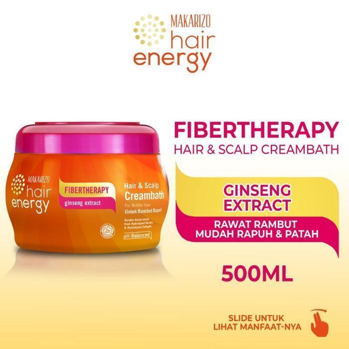 makarizo hair energy fibertherapy hair and scalp creambath 500gr/perawatan rambut makarizo hair energy fibertherapy hair and scalp creambath 500gr/perawatan rambut