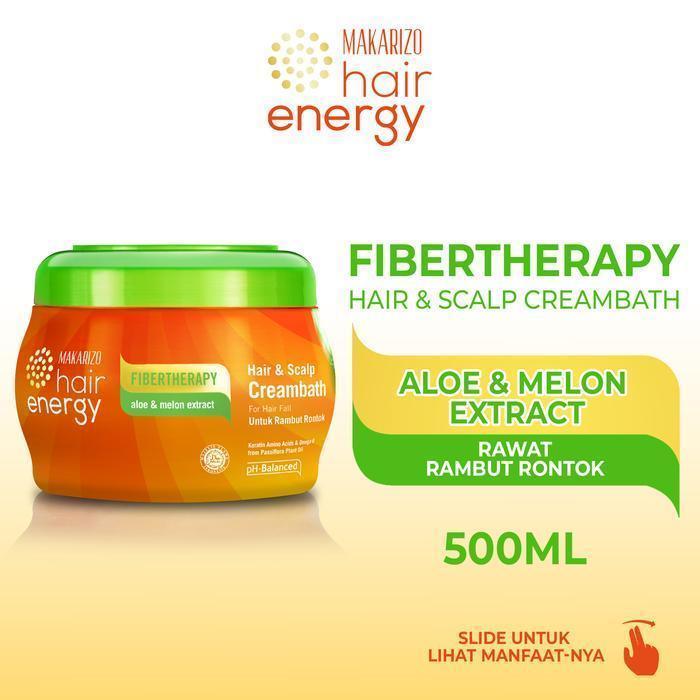 makarizo hair energy fibertherapy hair and scalp creambath 500gr/perawatan rambut makarizo hair energy fibertherapy hair and scalp creambath 500gr/perawatan rambut