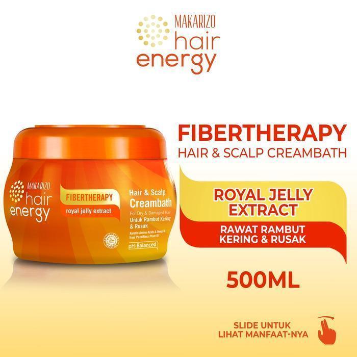 makarizo hair energy fibertherapy hair and scalp creambath 500gr/perawatan rambut makarizo hair energy fibertherapy hair and scalp creambath 500gr/perawatan rambut