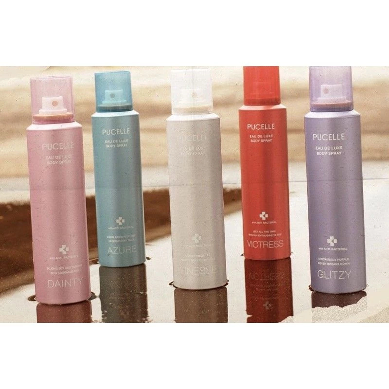 pucelle eau de luxe body spray 150ml/parfum wanita pucelle eau de luxe body spray 150ml/parfum wanita
