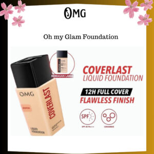 omg oh my glam coverlast liquid foundation spf 20 pa++ 25ml | alas bedak