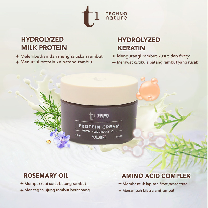 makarizo t1 techno nature protein cream 50ml/vitamin rambut makarizo t1 techno nature protein cream 50ml/vitamin rambut