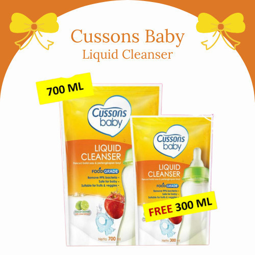 cussons baby liquid cleanser 700ml plus 300ml/perawatan bayi cussons baby liquid cleanser 700ml plus 300ml/perawatan bayi