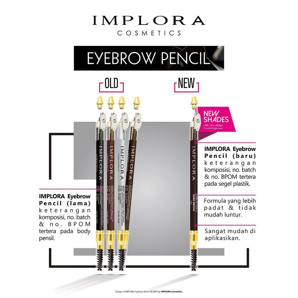 implora eyebrow pencil 2,5g/pensil alis implora eyebrow pencil 2,5g/pensil alis