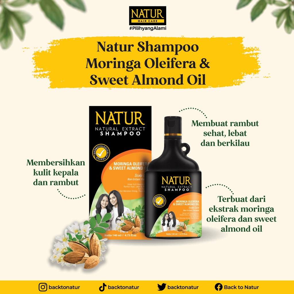 natur natural shampoo 80ml 140ml and 270ml/perawatan rambut natur natural shampoo 80ml 140ml and 270ml/perawatan rambut