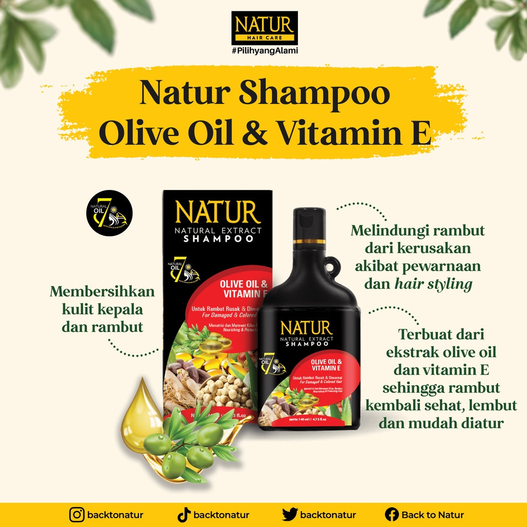 natur natural shampoo 80ml 140ml and 270ml/perawatan rambut natur natural shampoo 80ml 140ml and 270ml/perawatan rambut