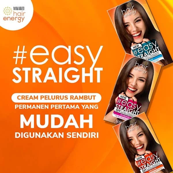 makarizo hair energy easy straight 80ml and 120ml/pelurus rambut makarizo hair energy easy straight 80ml and 120ml/pelurus rambut