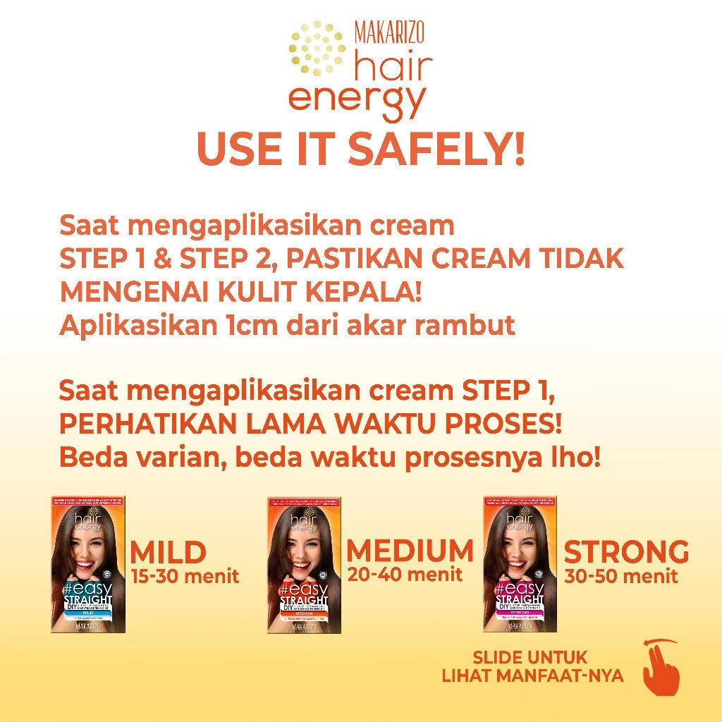 makarizo hair energy easy straight 80ml and 120ml/pelurus rambut makarizo hair energy easy straight 80ml and 120ml/pelurus rambut