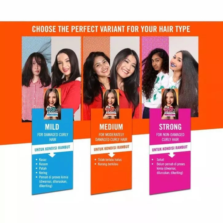 makarizo hair energy easy straight 80ml and 120ml/pelurus rambut makarizo hair energy easy straight 80ml and 120ml/pelurus rambut