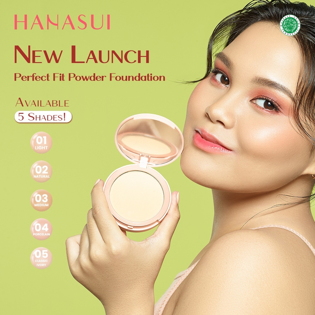 hanasui perfect fit powder foundation/bedak padat hanasui perfect fit powder foundation/bedak padat