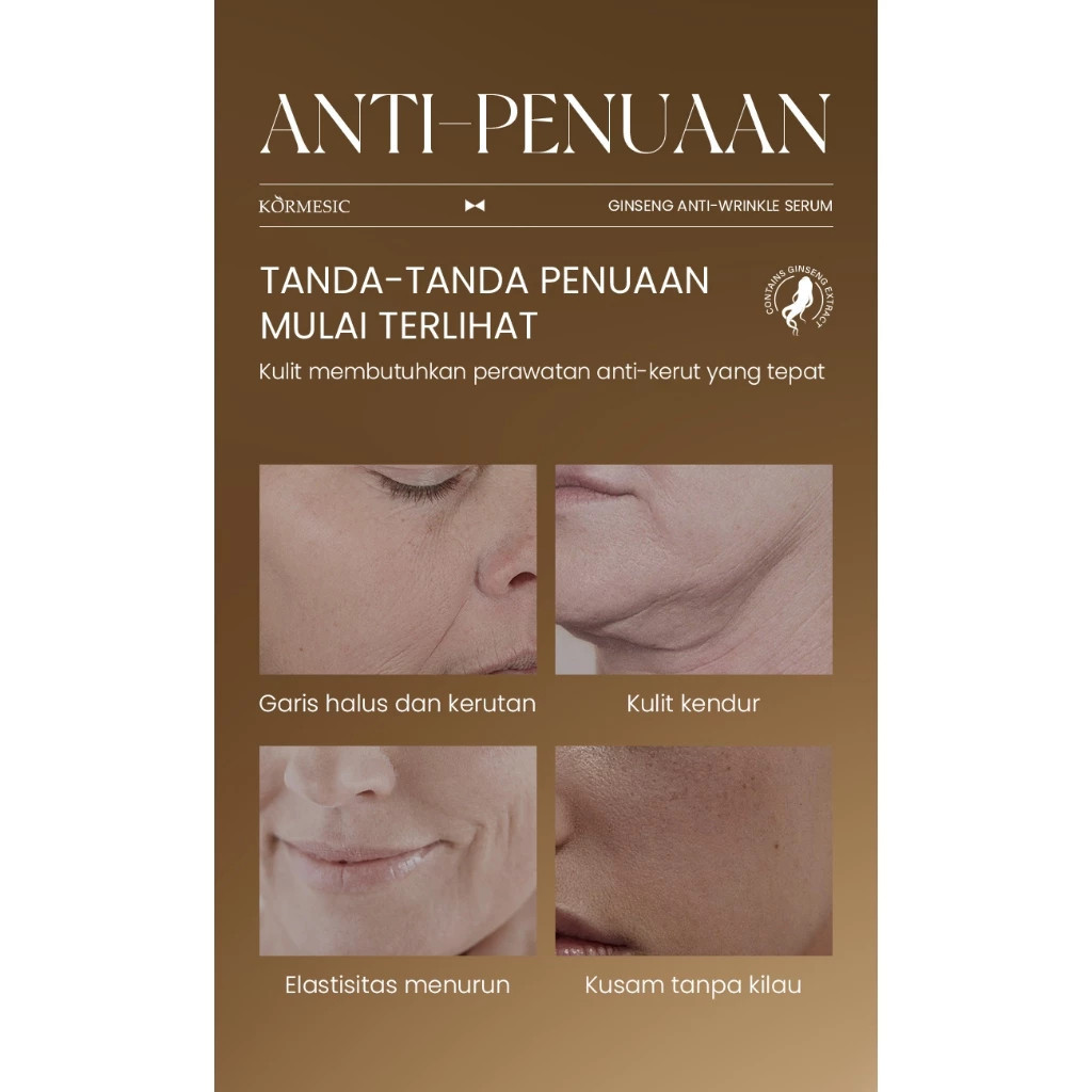 kormesic ginseng anti wrinkle serum 100ml/serum wajah kormesic ginseng anti wrinkle serum 100ml/serum wajah