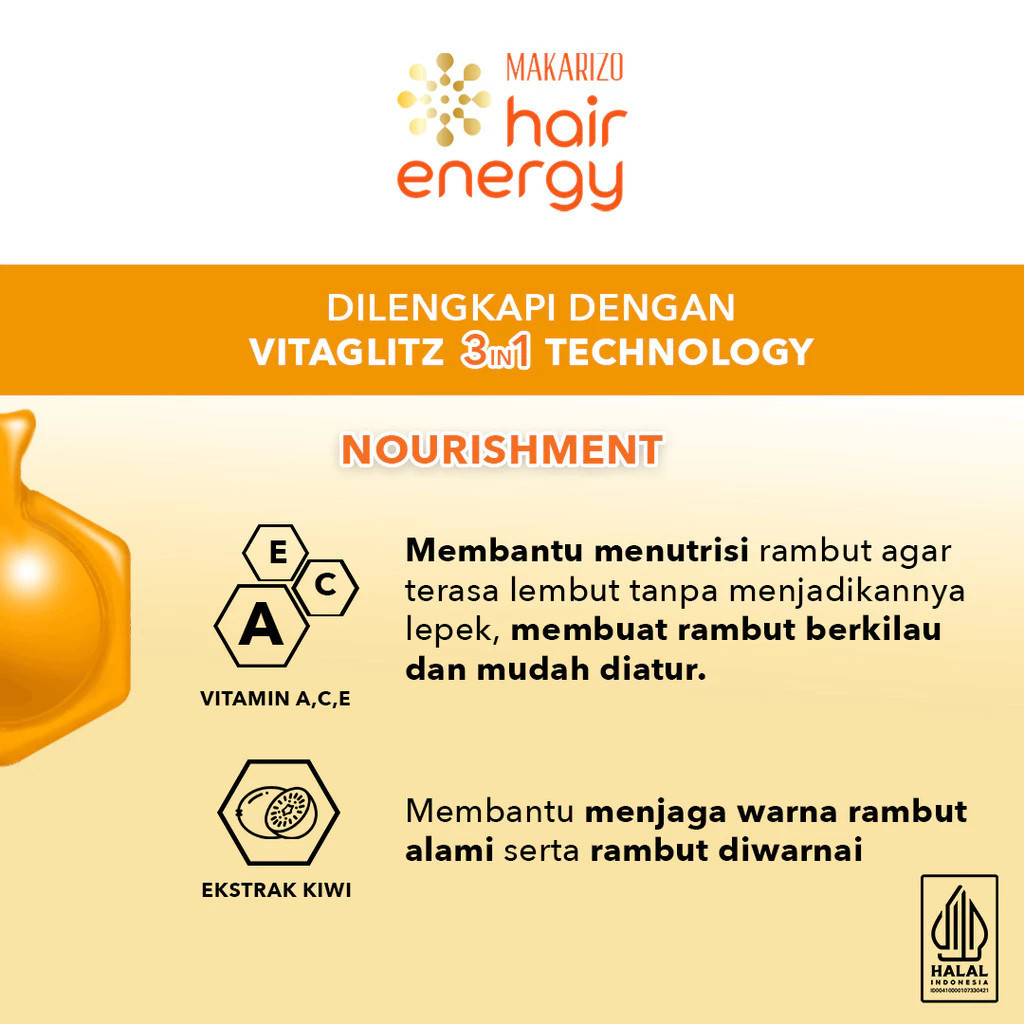 makarizo hair energy vitaglitz hair serum 6x1ml/ vitamin rambut makarizo hair energy vitaglitz hair serum 6x1ml/ vitamin rambut