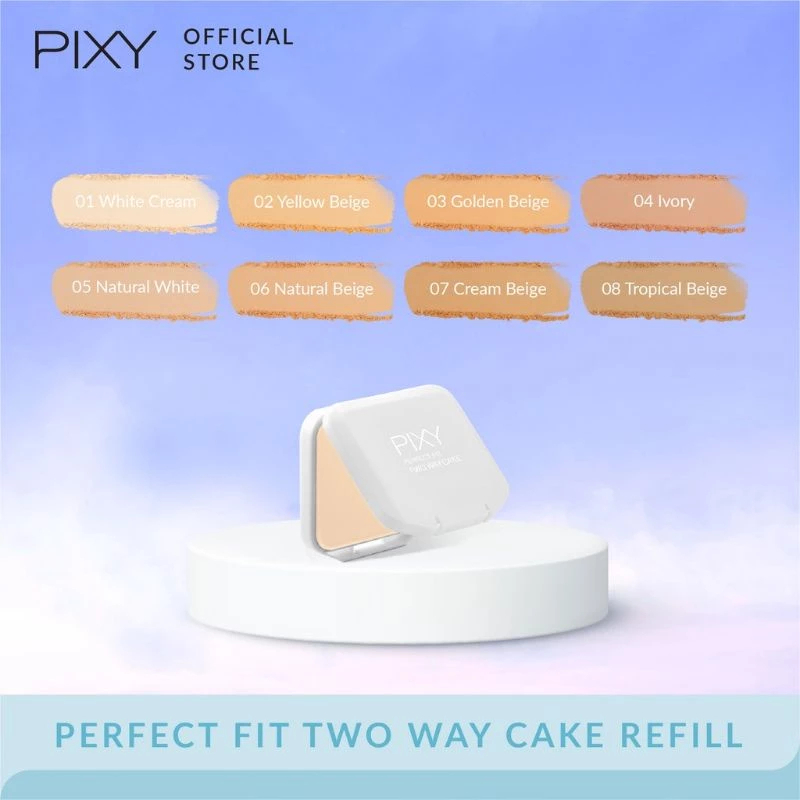 pixy perfect fit two way cake spf 30 pa+++/bedak padat pixy perfect fit two way cake spf 30 pa+++/bedak padat