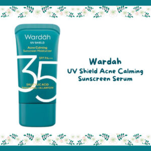 wardah uv shield acne calming sunscreen moisturizer spf 35 pa+++ 35m/tabir suryal