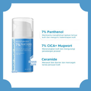 pipiqiu 7% panthenol cica mugwort shooting moisture water gel 100ml/pelembab wajah