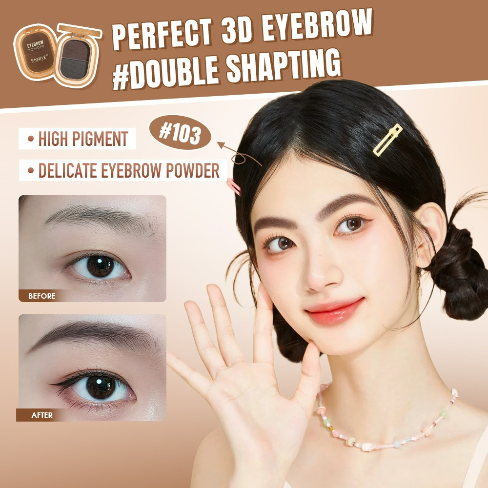 saniye 2 colors eyebrow powder waterproof 2.2g/pensil alis saniye 2 colors eyebrow powder waterproof 2.2g/pensil alis