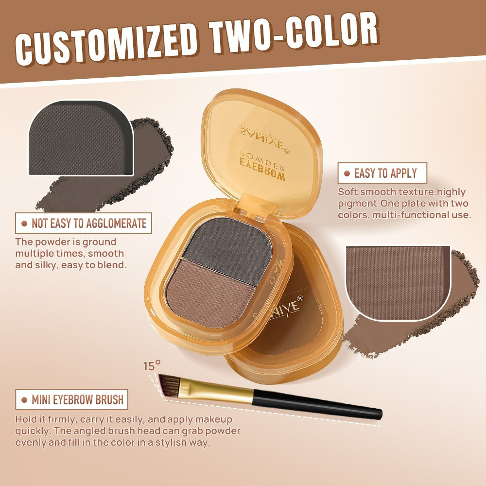 saniye 2 colors eyebrow powder waterproof 2.2g/pensil alis saniye 2 colors eyebrow powder waterproof 2.2g/pensil alis