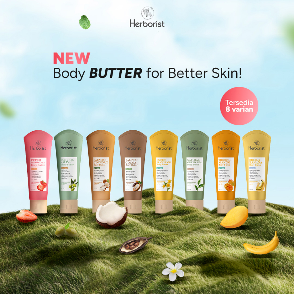 herborist body butter 80gr/losion tubuh herborist body butter 80gr/losion tubuh