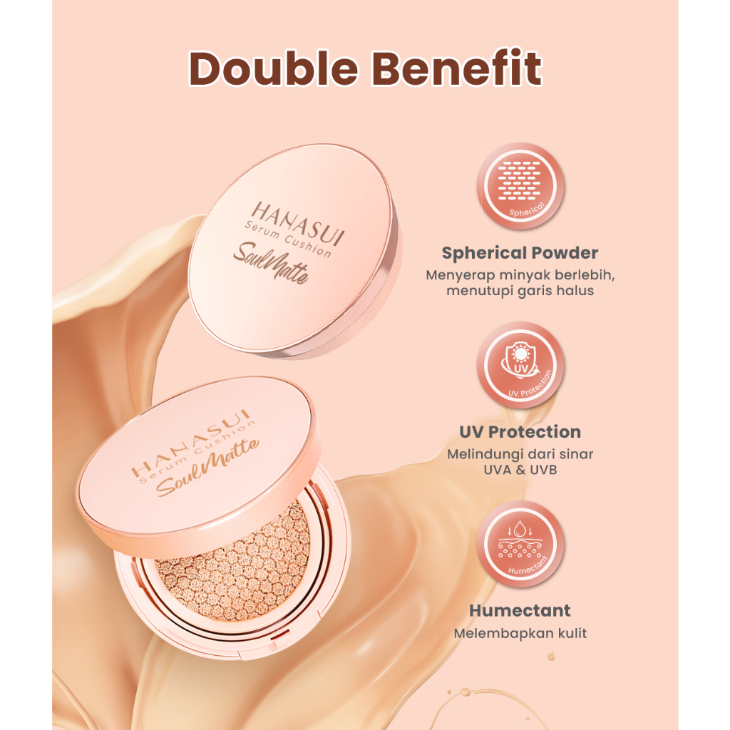 hanasui serum cushion soulmatte 15g/alas bedak hanasui serum cushion soulmatte 15g/alas bedak