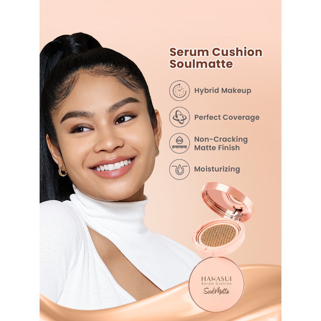 hanasui serum cushion soulmatte 15g/alas bedak hanasui serum cushion soulmatte 15g/alas bedak