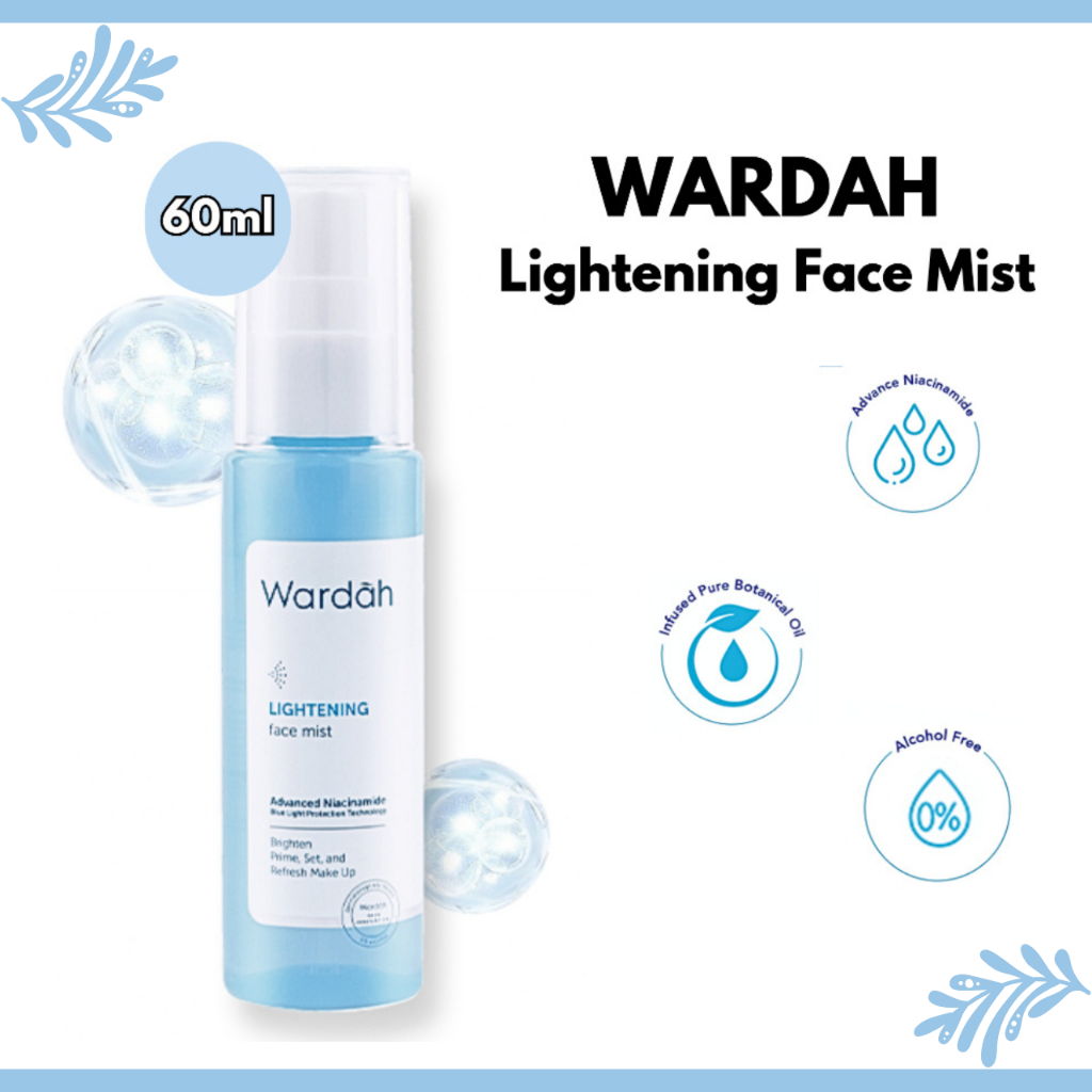 wardah lightening face mist 60ml | setting spray wardah lightening face mist 60ml | setting spray
