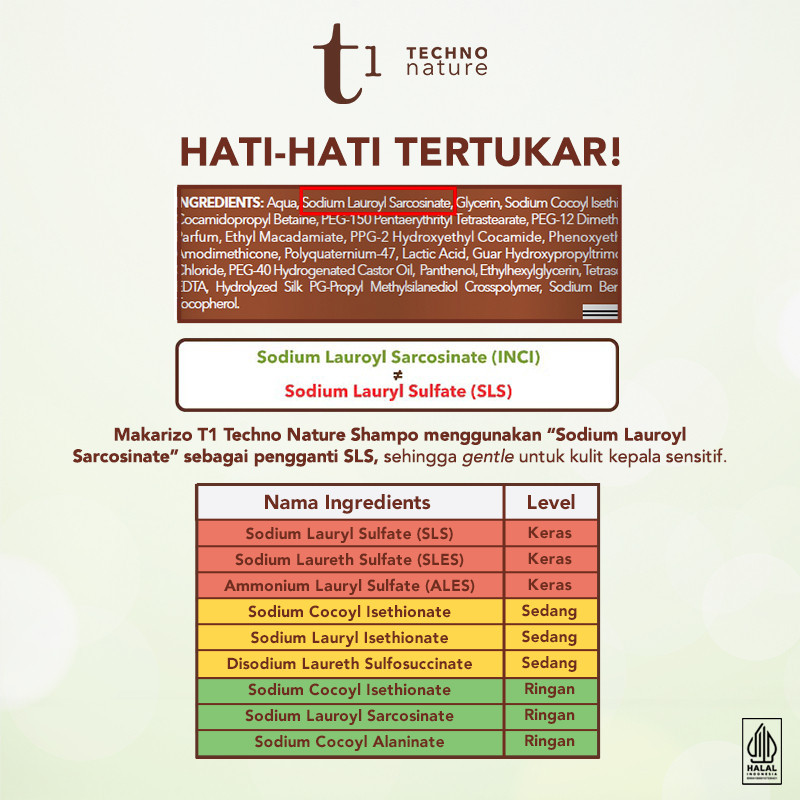 makarizo t1 techno nature equalizer shampoo non sls 180ml makarizo t1 techno nature equalizer shampoo non sls 180ml