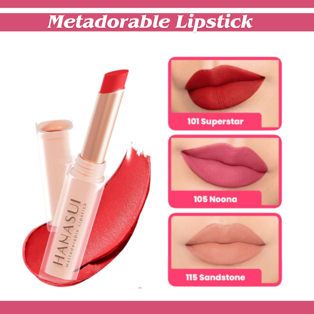 hanasui mattedorable lipstick 2g/lipstik/lip matte hanasui mattedorable lipstick 2g/lipstik/lip matte