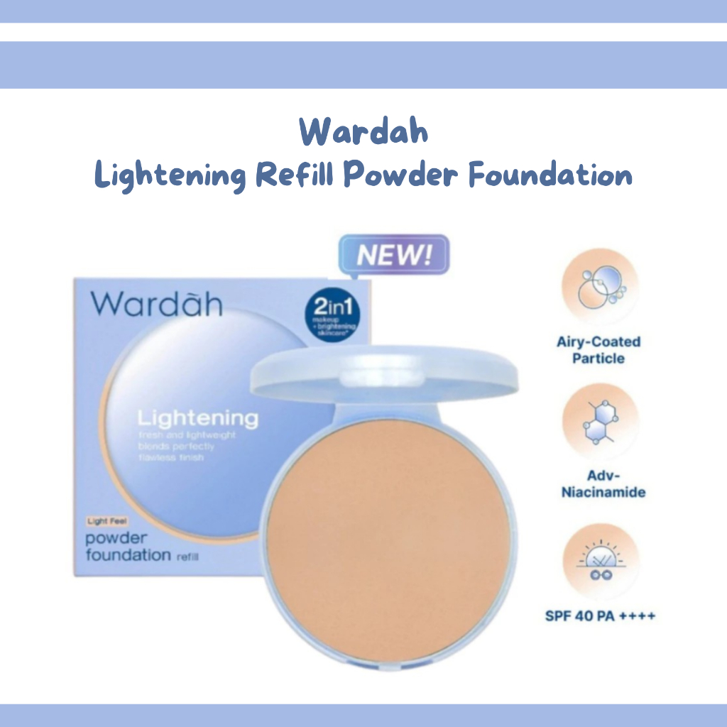 wardah refill lightening powder foundation light feel 12 g wardah refill lightening powder foundation light feel 12 g