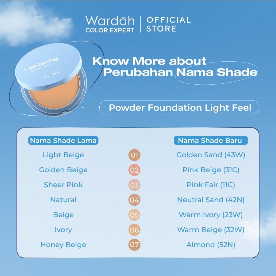 wardah refill lightening powder foundation light feel 12 g wardah refill lightening powder foundation light feel 12 g