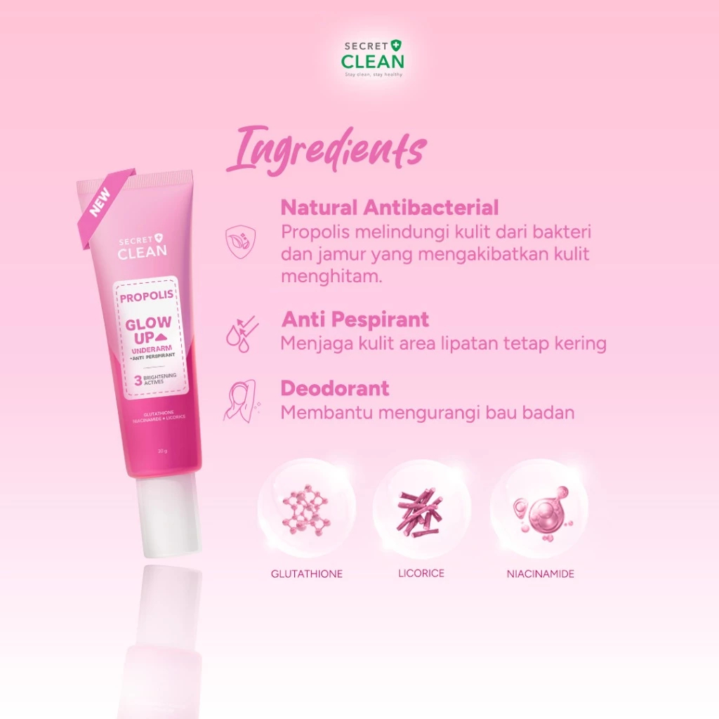 secret clean propolis glow up underarm 30g/deodorant secret clean propolis glow up underarm 30g/deodorant