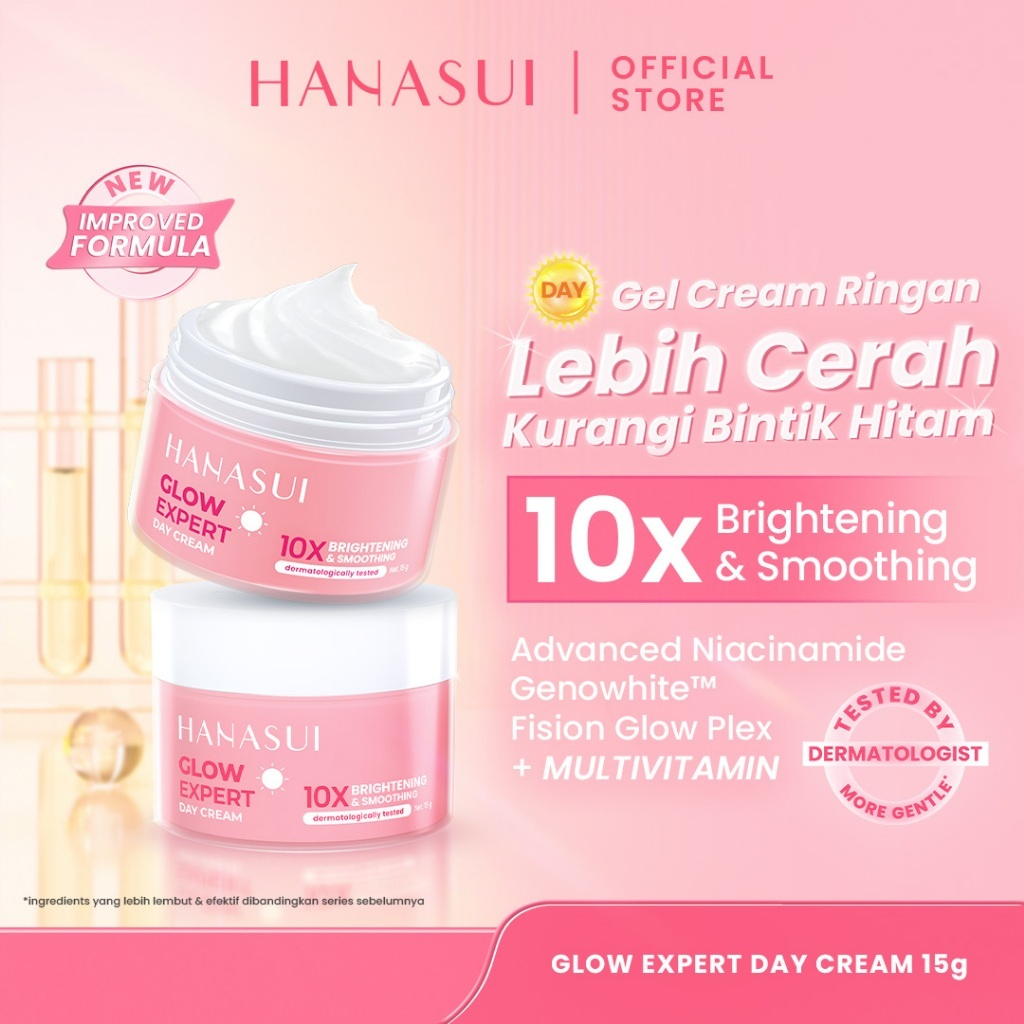hanasui glow expert day cream 15g/pelembab wajah hanasui glow expert day cream 15g/pelembab wajah