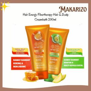 makarizo hair energy fibertherapy hair & scalp creambath 200ml/perawatan rambut