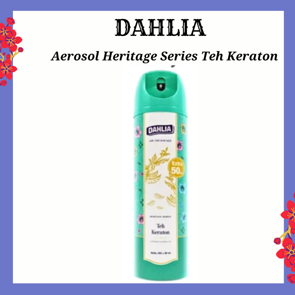 dahlia aerosol heritage series teh keraton 350ml plus 50ml/pengharum ruangan dahlia aerosol heritage series teh keraton 350ml plus 50ml/pengharum ruangan