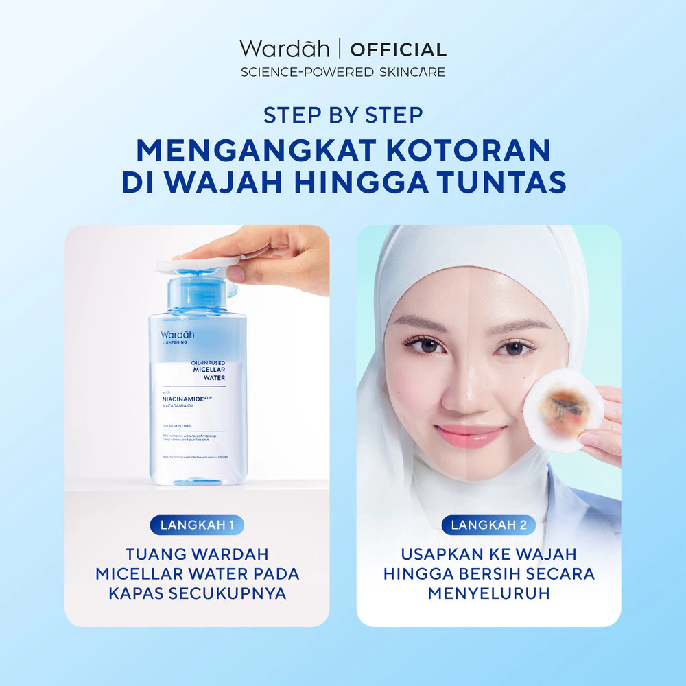 wardah lightening oil infused micellar water 100ml wardah lightening oil infused micellar water 100ml