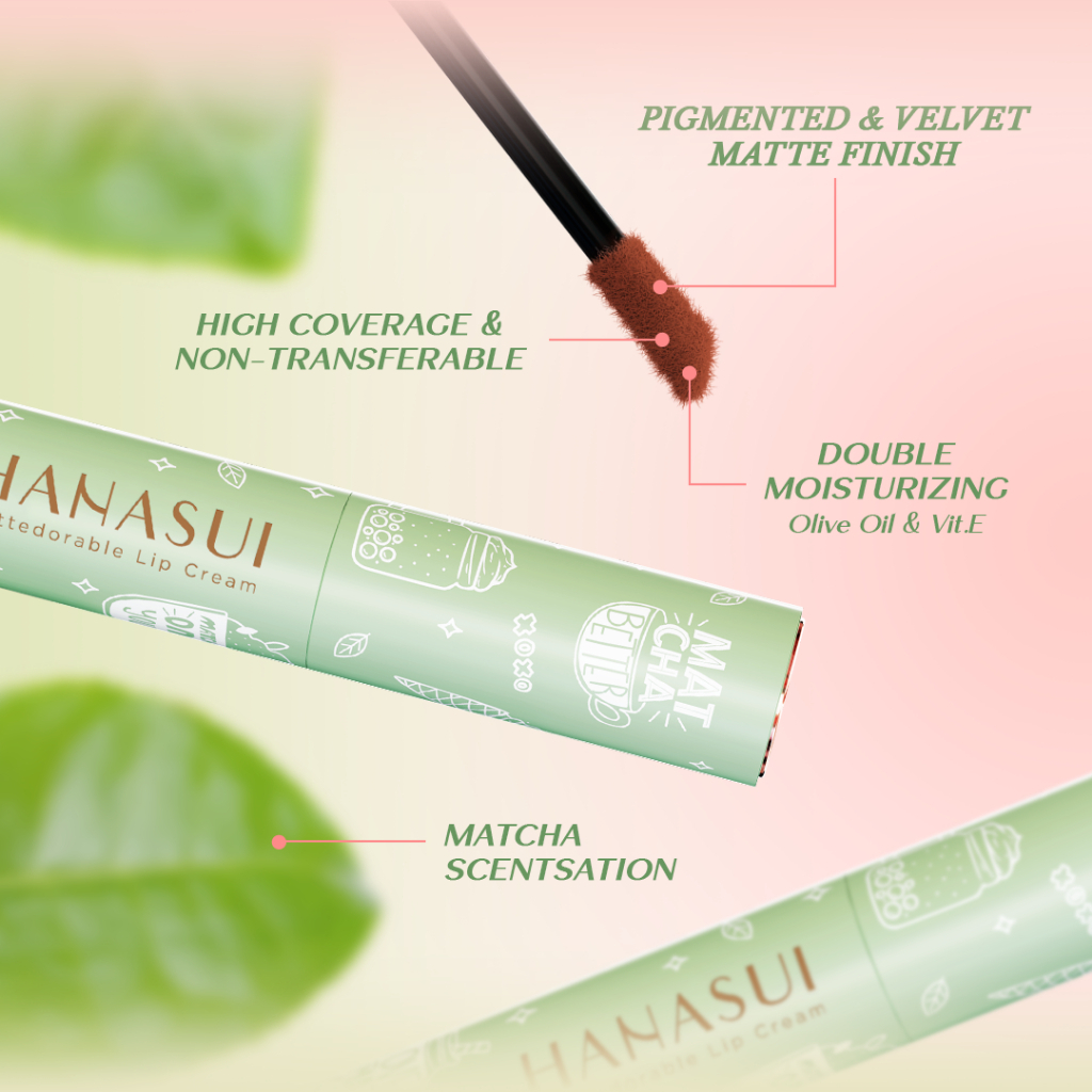 hanasui mattedorable lip cream matcha latte edition 4g/lipstick/lip matte hanasui mattedorable lip cream matcha latte edition 4g/lipstick/lip matte