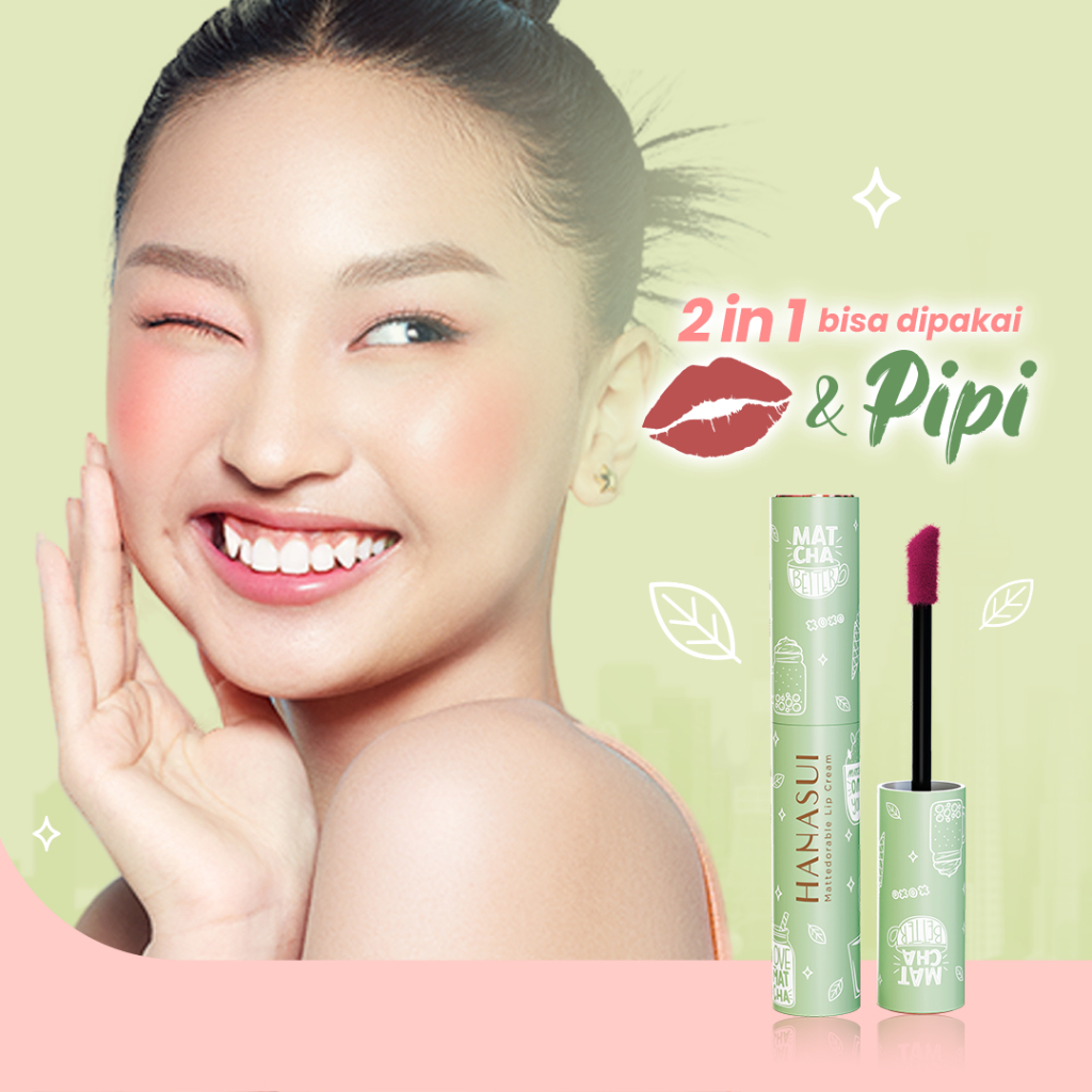 hanasui mattedorable lip cream matcha latte edition 4g/lipstick/lip matte hanasui mattedorable lip cream matcha latte edition 4g/lipstick/lip matte