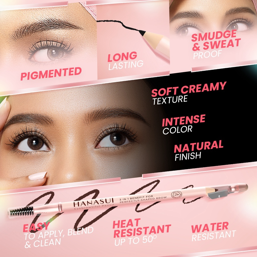 hanasui eyebrowtiful pencil/pensil alis hanasui eyebrowtiful pencil/pensil alis