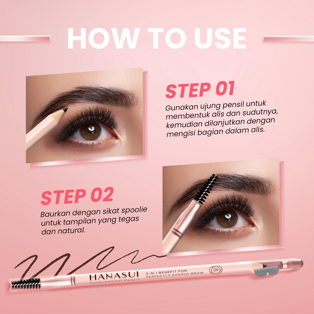 hanasui eyebrowtiful pencil/pensil alis hanasui eyebrowtiful pencil/pensil alis