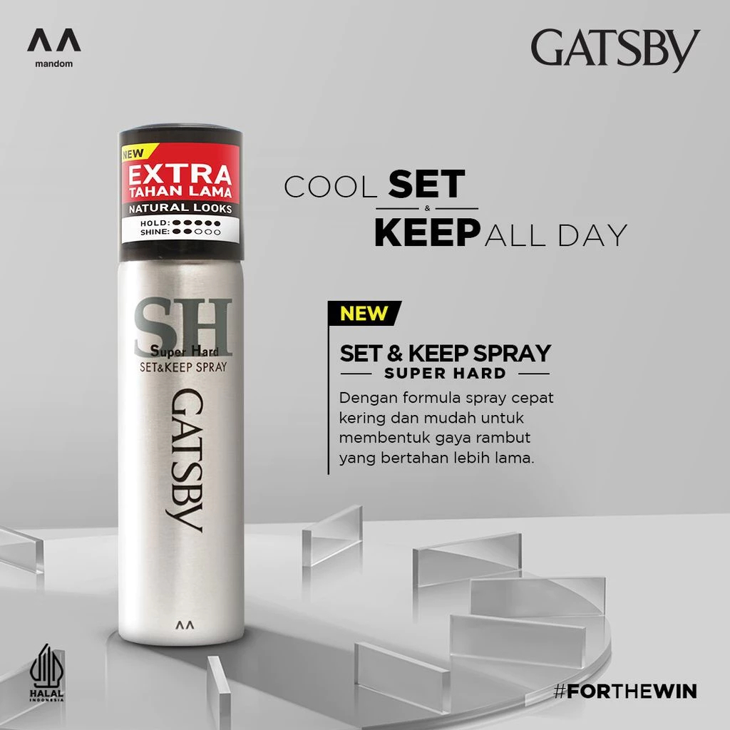 gatsby super hard set and keep spray 70ml/spray rambut gatsby super hard set and keep spray 70ml/spray rambut