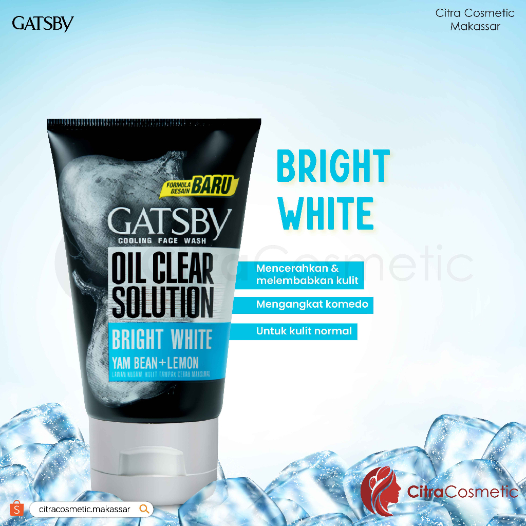 gatsby cooling face wash 100g/permbersih wajah gatsby cooling face wash 100g/permbersih wajah