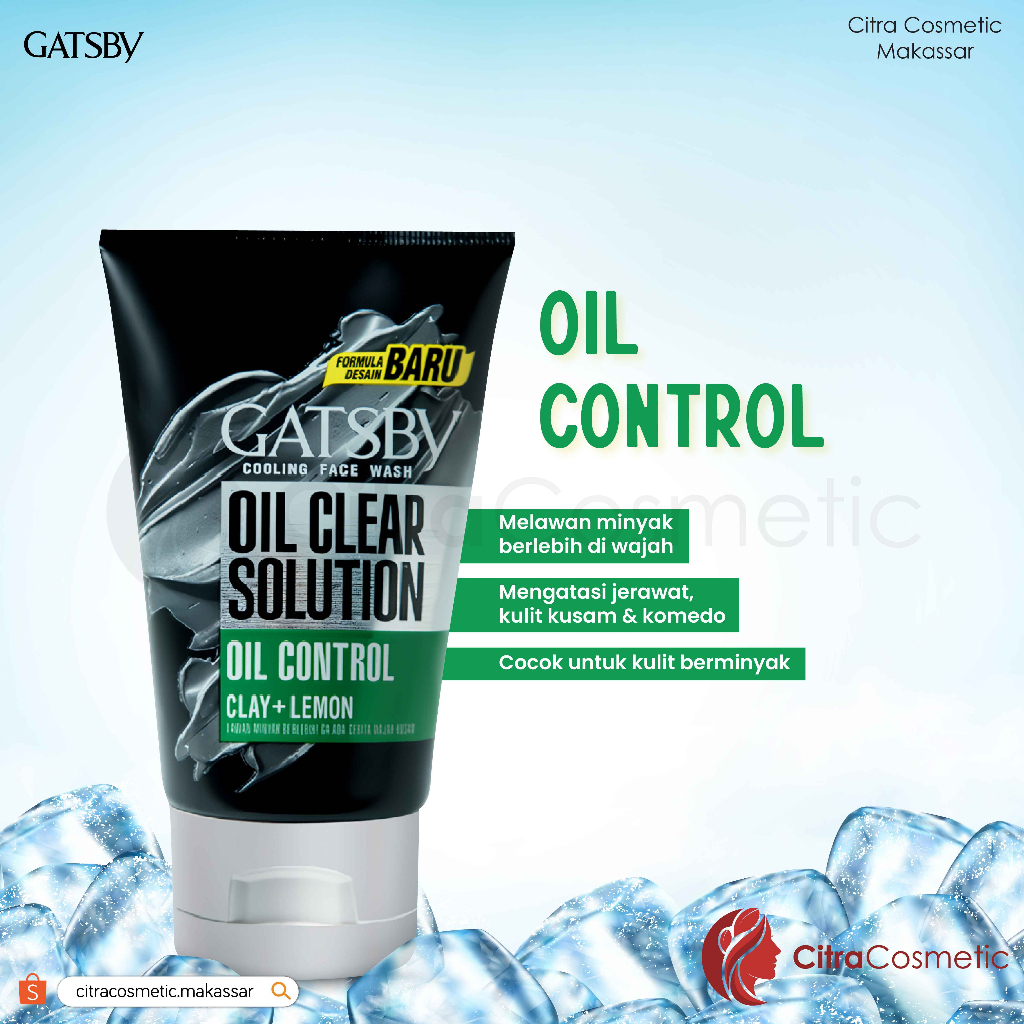 gatsby cooling face wash 100g/permbersih wajah gatsby cooling face wash 100g/permbersih wajah