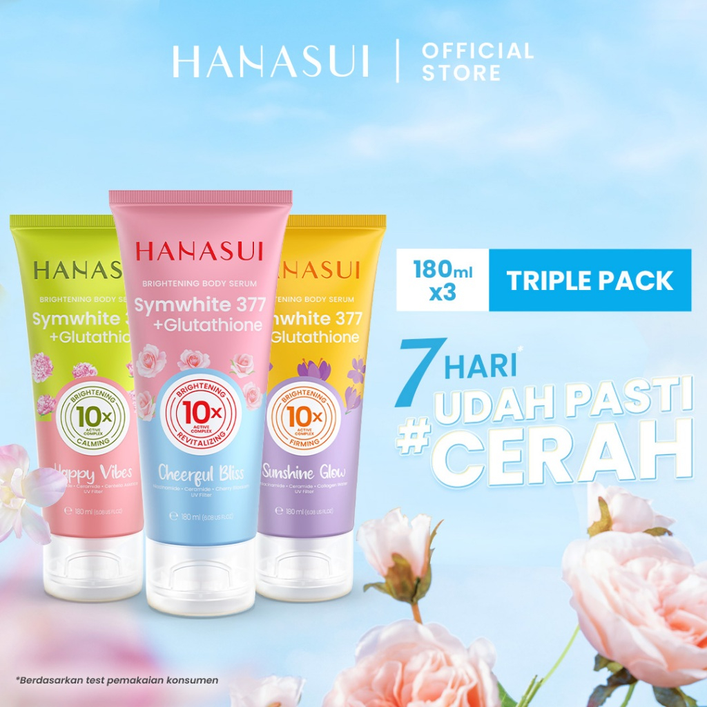 hanasui brightening body serum 180ml/|losion tubuh hanasui brightening body serum 180ml/|losion tubuh