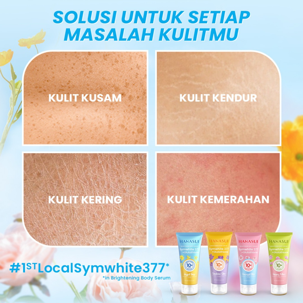 hanasui brightening body serum 180ml/|losion tubuh hanasui brightening body serum 180ml/|losion tubuh