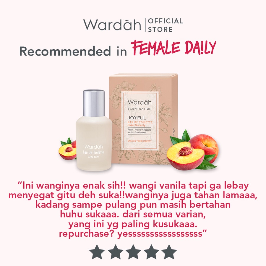 wardah scentsation eau de toilette 35ml / parfum wanita wardah scentsation eau de toilette 35ml / parfum wanita
