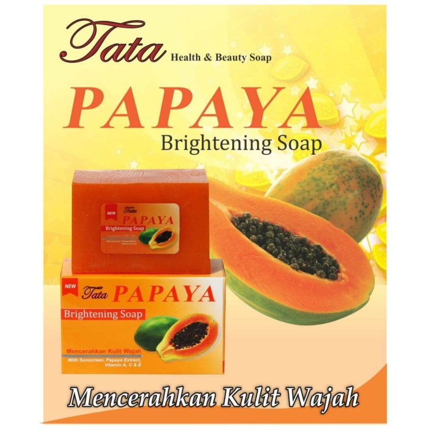 tata papaya brightening soap 120gr tata papaya brightening soap 120gr