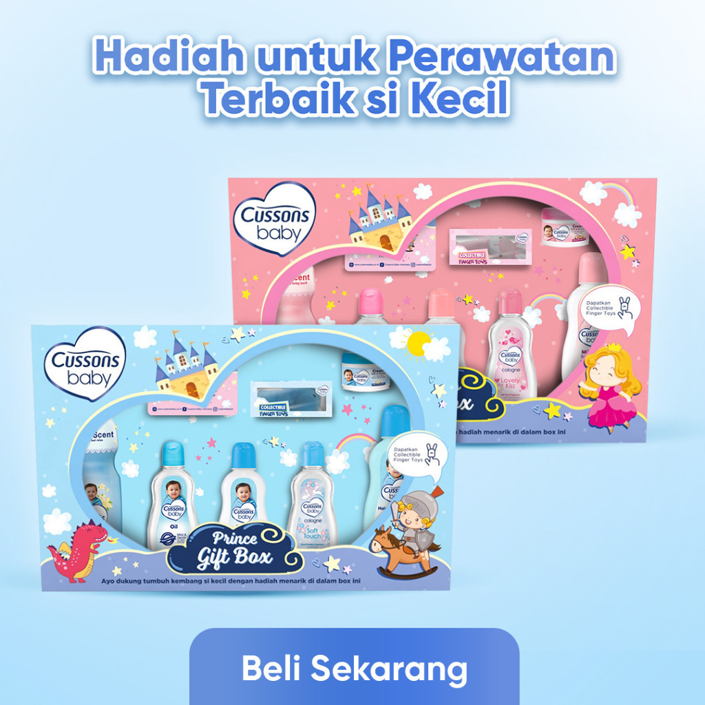cussons baby gift box prince and princess 6in1/kado bayi cussons baby gift box prince and princess 6in1/kado bayi